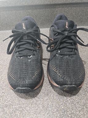 ASICS Black Sneakers with Copper Accents